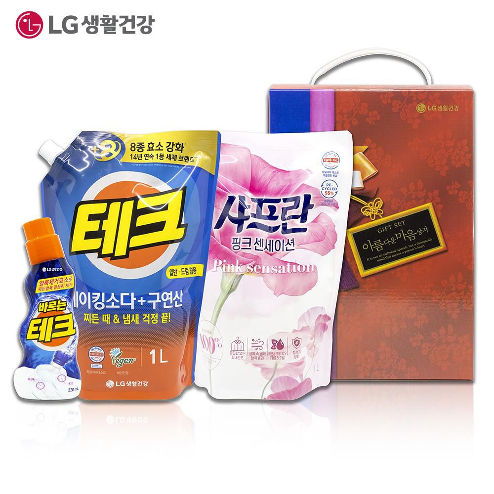 바르는 테크 220ml+테크 겸용 1L 리필 선물 명절