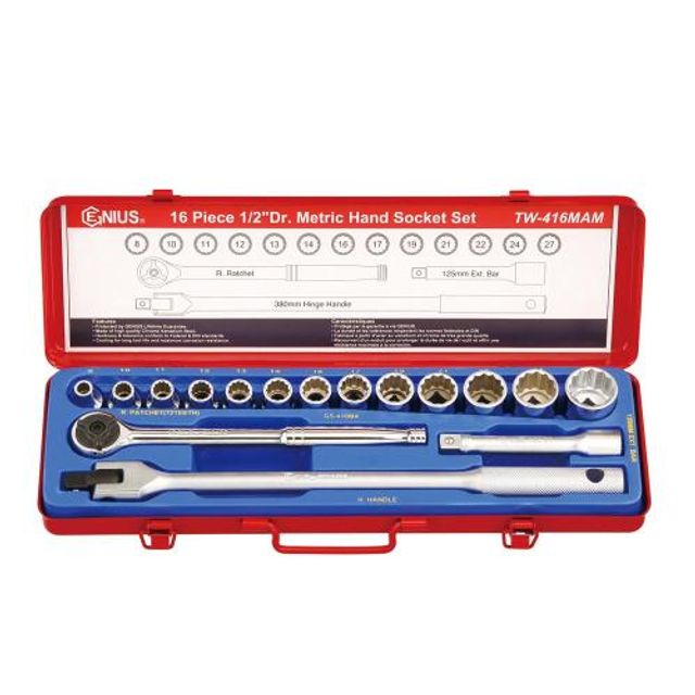 TW-416MAM 지니어스핸드소켓핸드소켓세트(12각) 1SE