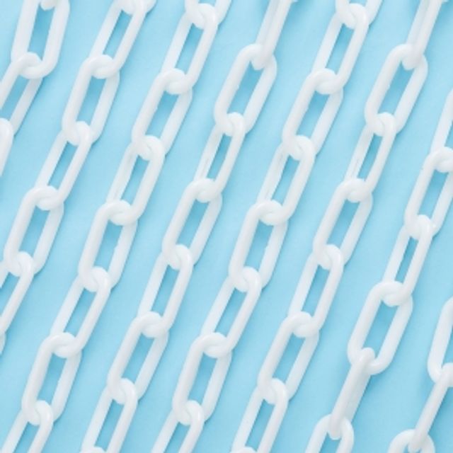 25M 가드라인 플라스틱 체인(두께 8mm) 안전 통제줄