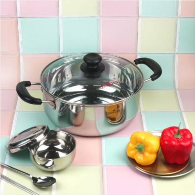 퀸센스 IH 라면냄비 양수24cm 인덕션 가스레인지 겸용