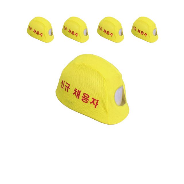 신규 채용자임을 알려주는 안전모용 외피 X 5개입