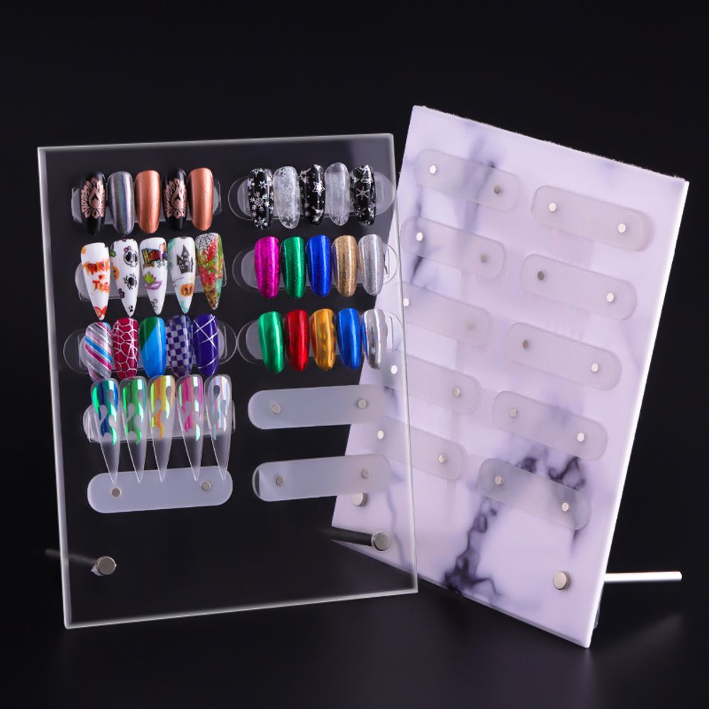 아크릴 네일 자석 진열대 디스플레이 컬러차트판 10칸