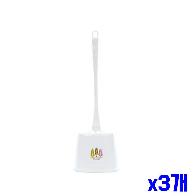 심플한 화장실 화이트 사각 변기솔 화장실변기솔 x3개