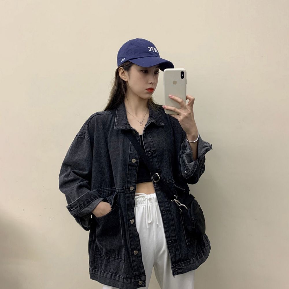 여자 데일리 오버핏 데님 자켓 829