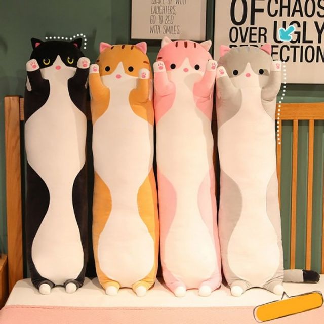 고양이 바디필로우 롱 쿠션 인형 애착