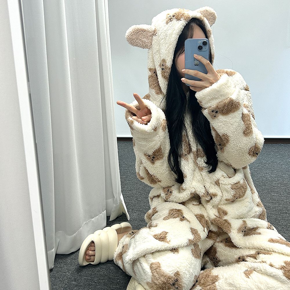 땡땡베어 포근 수면 원피스 포근땡땡베어 홈웨어