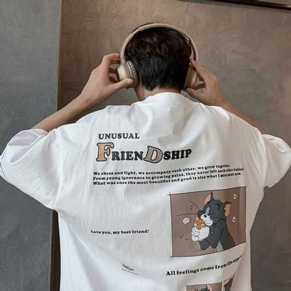 캐주얼 남녀공용 빅사이즈 반팔티셔츠