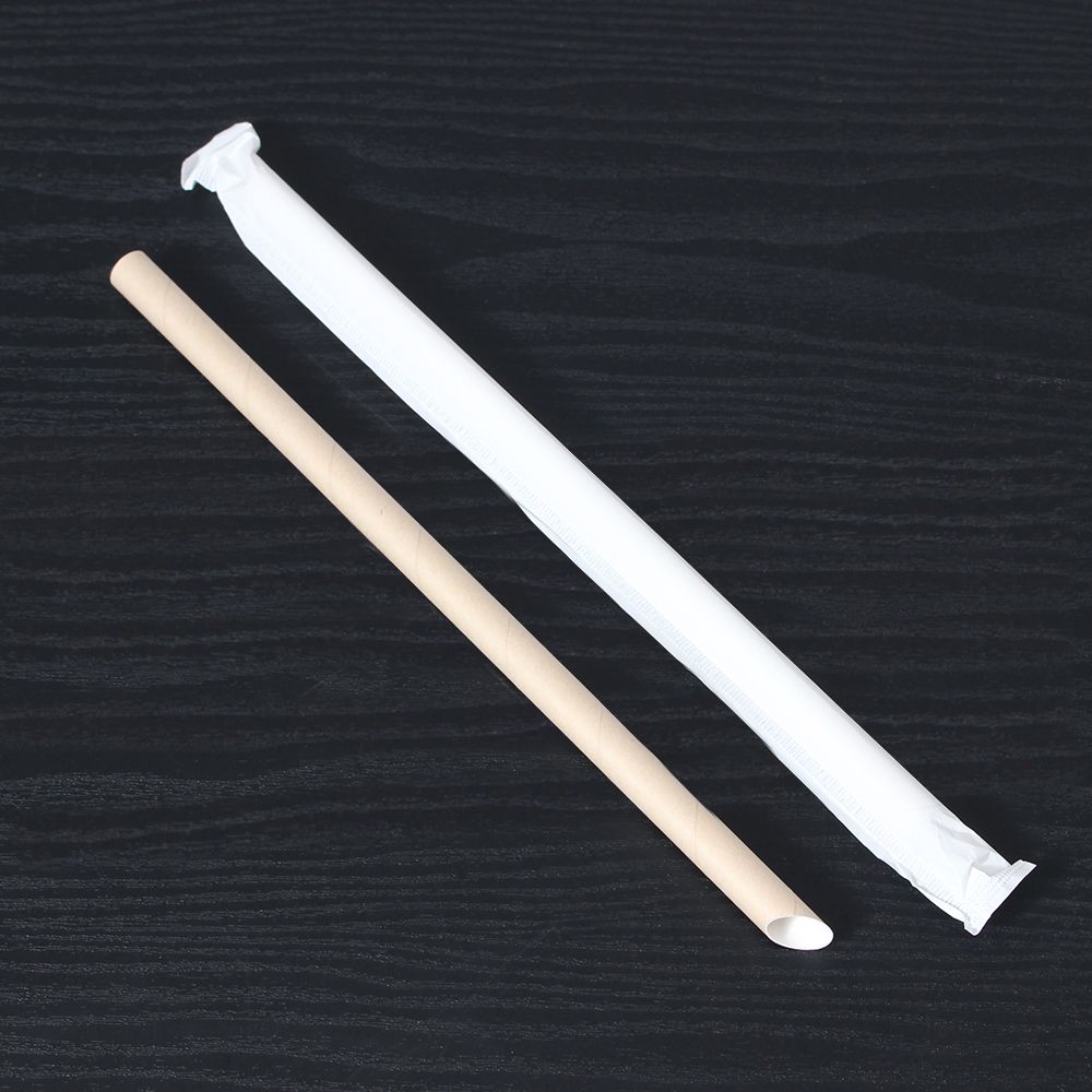 종이빨대 11mmX250mm 사선형 크라프트 개별포장3000개