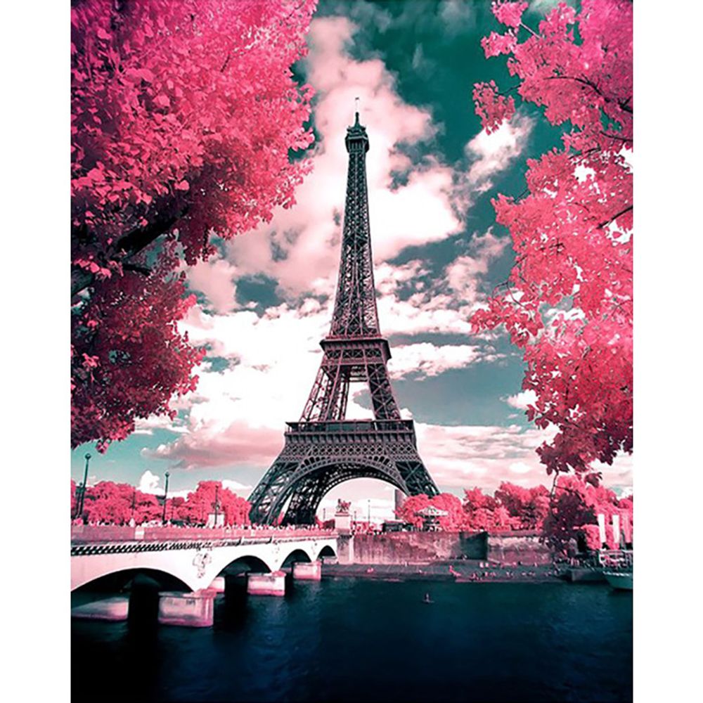 낭만적인 에펠탑 (패브릭) 보석십자수 40x50