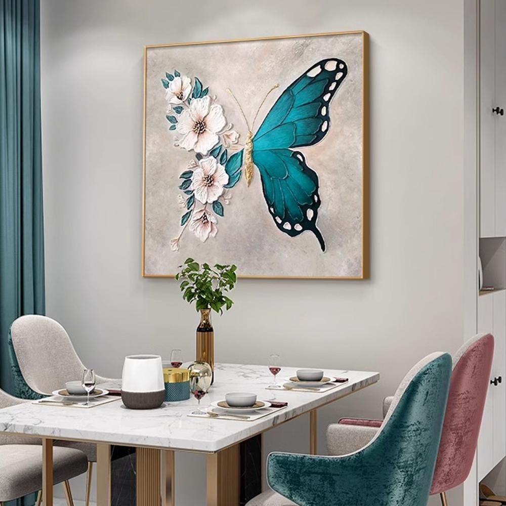 인테리어 3D 나비 캔버스 아트 프레임 80x80cm