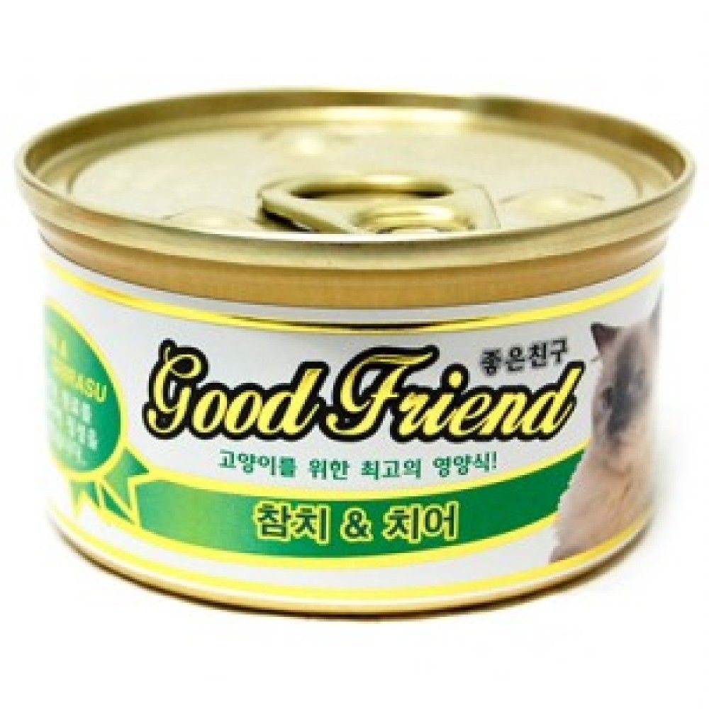 굿프랜드 고양이캔 참치와 치어 85g 박스/24개입