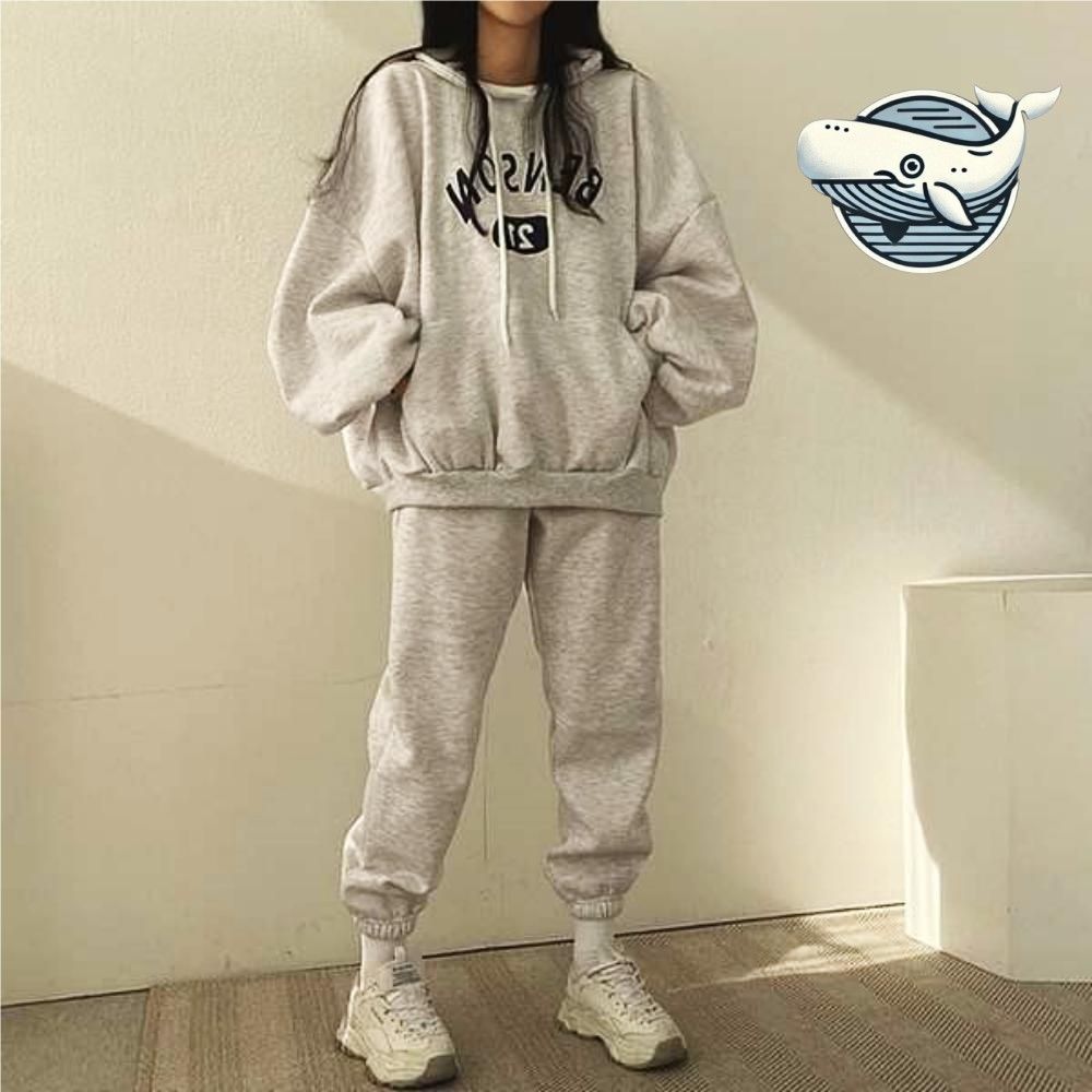 여성 캐주얼 후드티 편안한 일상복 데일리