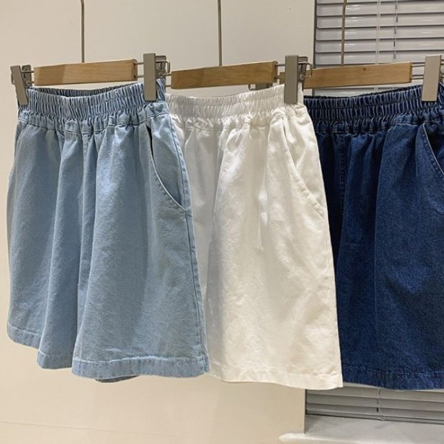 여성 쇼츠 여름 기본 밴딩 데이 면반바지