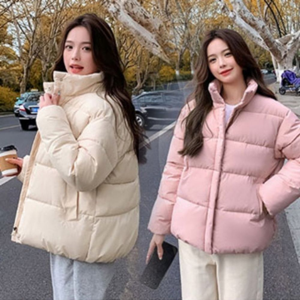 야상 따뜻하고 패딩 여성 디자인 스트링 롱코드