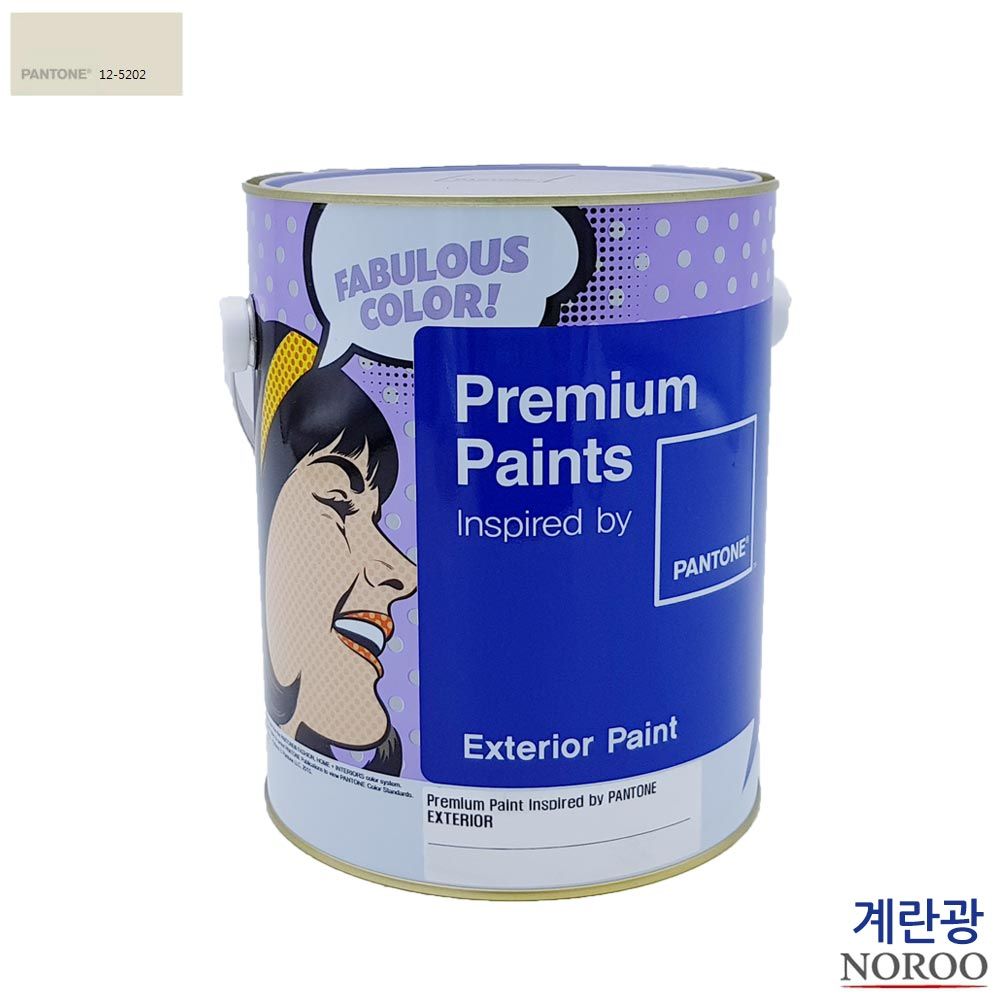 팬톤 외부용 계란광 수성페인트 4L 아이보리12-5202