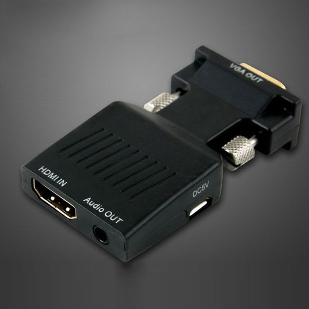 HDMI 컨버터 HDMI to VGA 오디오 지원 젠더