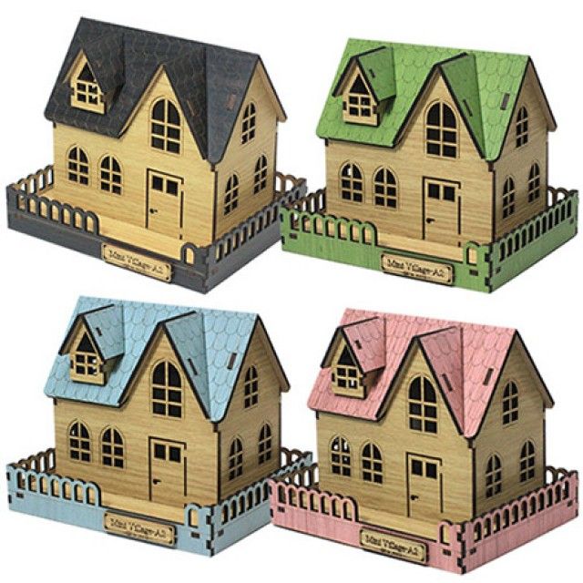3D입체퍼즐 - 미니빌리지 A2 하우스 -핑크