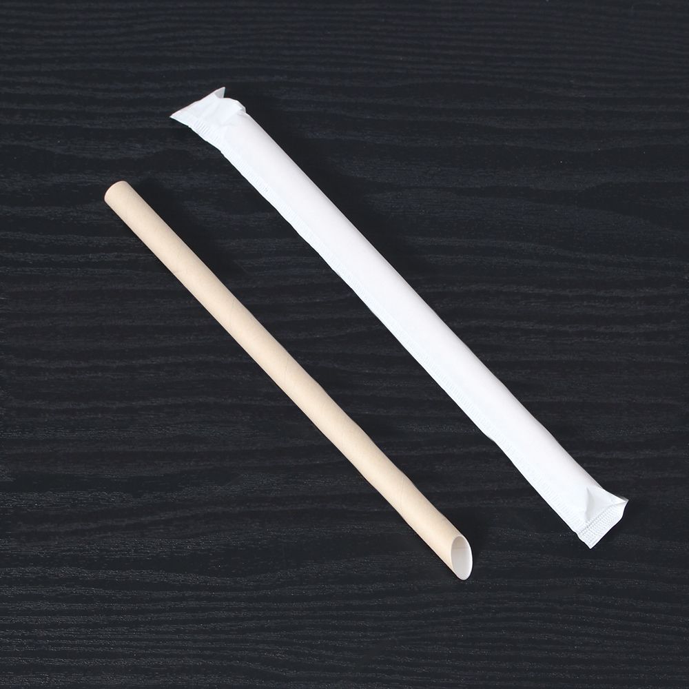 종이빨대 11mmX210mm 사선형 크라프트 개별포장3000개