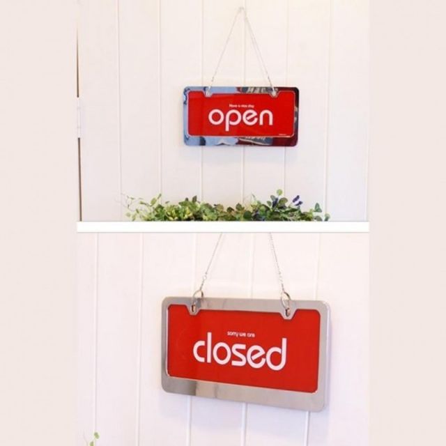 OPEN 클로즈 사인판 팻말 영업중 안내판