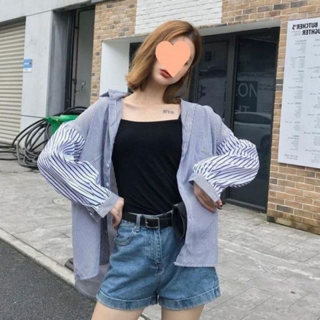 데일리 여름 여성 기본 간절기 데이 루즈핏 스트라이