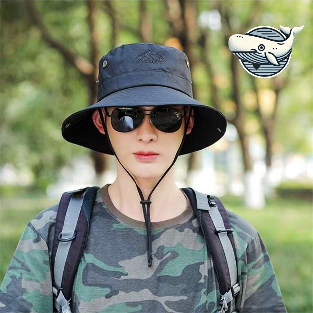 남성용 다채로운 햇빛 차단 모자 트레킹 등산