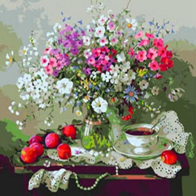 셀프 페인팅 명화 꽃그림 그리기