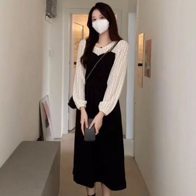 끈나시 블라우스 원피스와 기본 일체형원피스 데이 귀