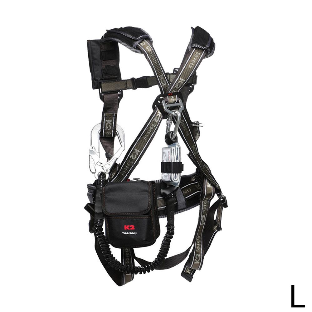K2 세이프티 KB-9201 전체식 싱글 안전벨트 브라운 L