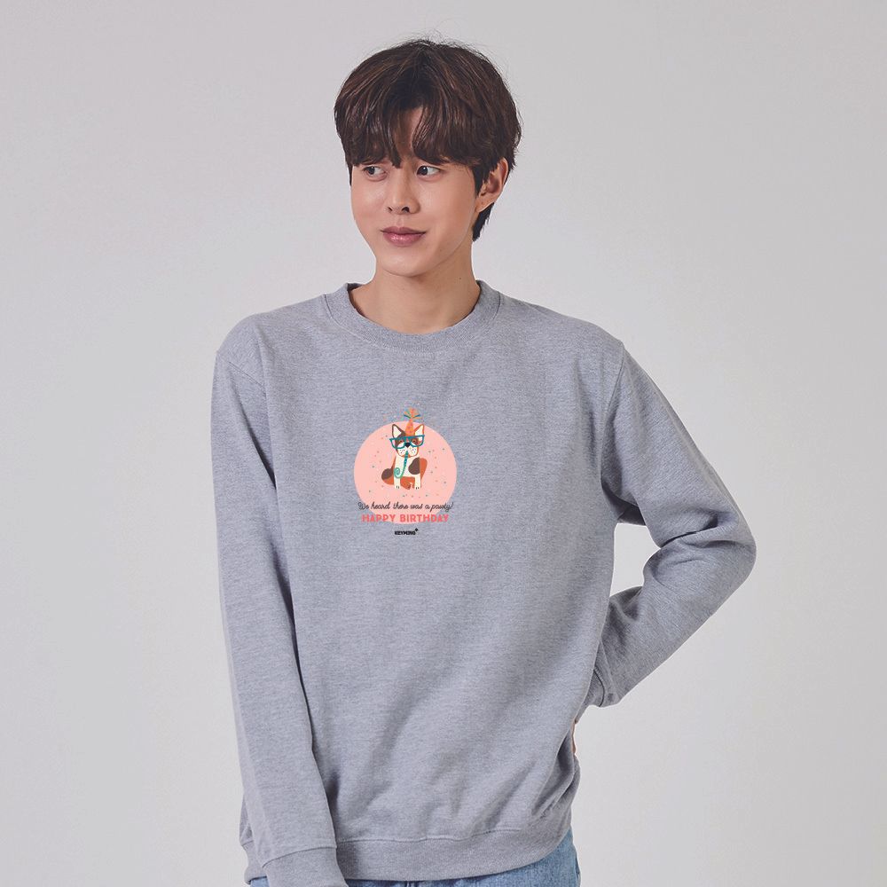 키밍 생일축하해 그래픽 맨투맨 후드티