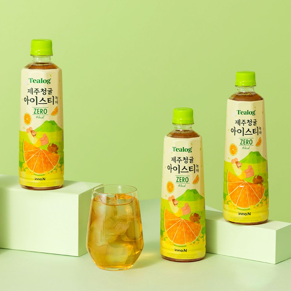 티로그 제주청귤 아이스티 녹차 500ml x 12개입