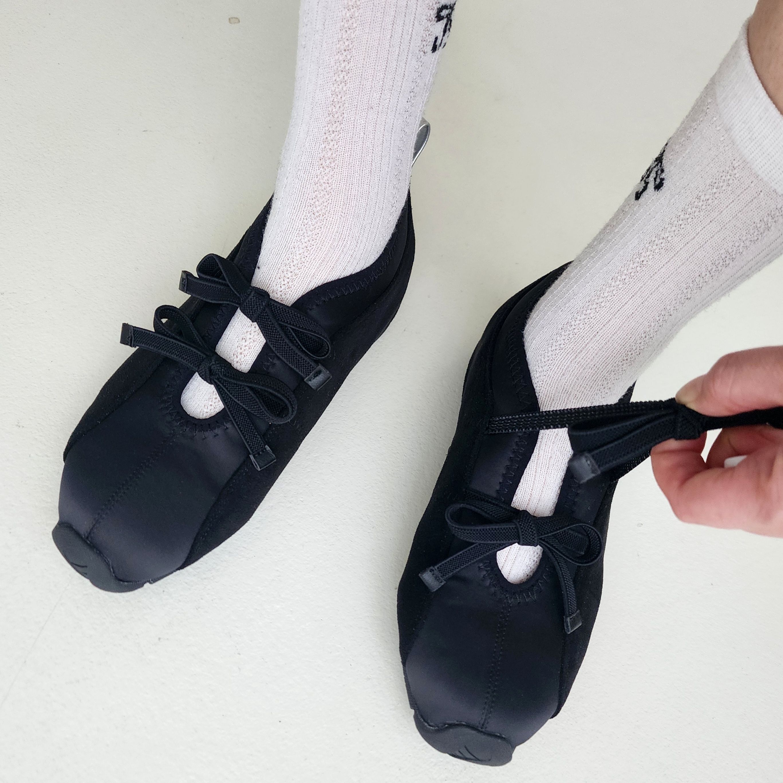 에투르 발레 코어 운동화 여성 키높이 속굽3cm 올블랙