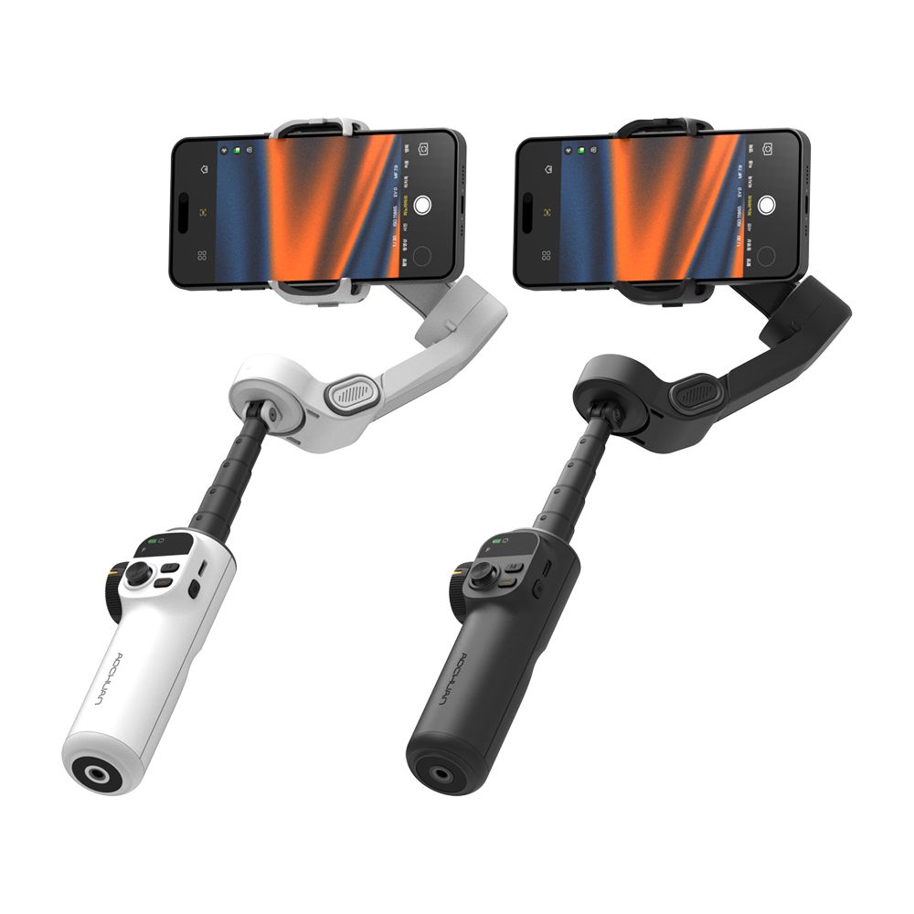 휴대용 OLED 3축 블랙 화이트 짐벌 유튜브 쇼츠 브이로그 C타입 인터넷방송 AI트래킹모드 드라이브 릴스