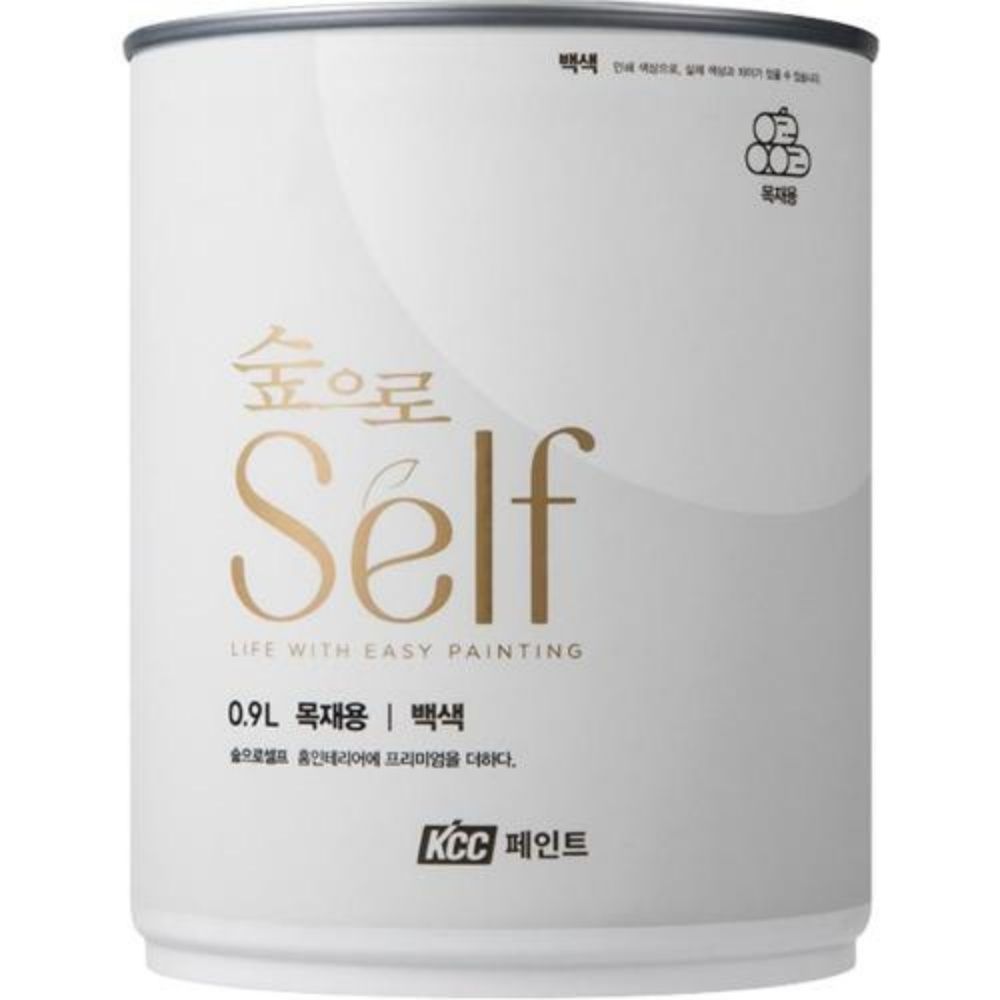 숲으로 목재용 에그쉘 페인트 0.9L 백색