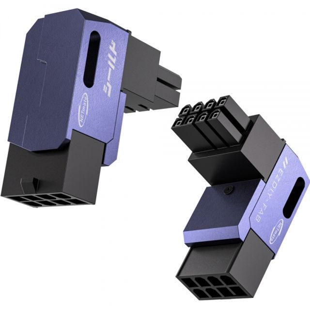 PCI-E 8핀 변환 어댑터 퍼플 STD90도 2PACK EZDIY-FAB