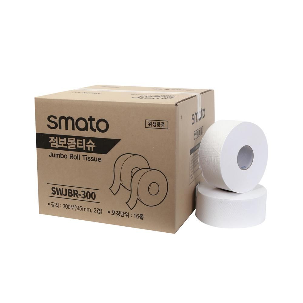 국산 점보롤티슈 95mmx300m 2겹 16롤(1box)