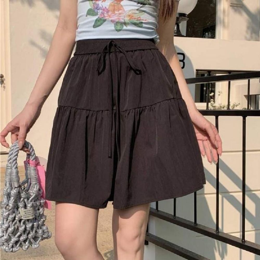 밴딩 플레어 치마반바지 LL B116 캐주얼 여름 바지 치