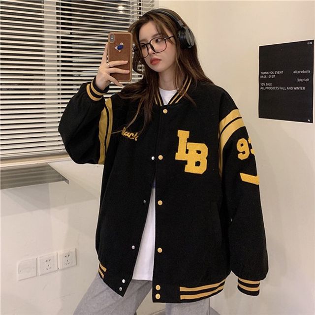 자켓 LB 자수 야구 가을점퍼 디자인 여성 여