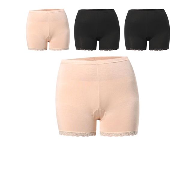 집에서 입기 좋은 레이스 3부 데일리 속바지 X 4벌