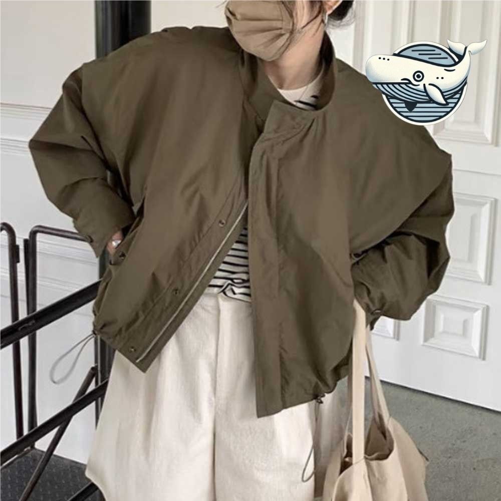 캐주얼핏 경량 바람막이 자켓 스트링 조절