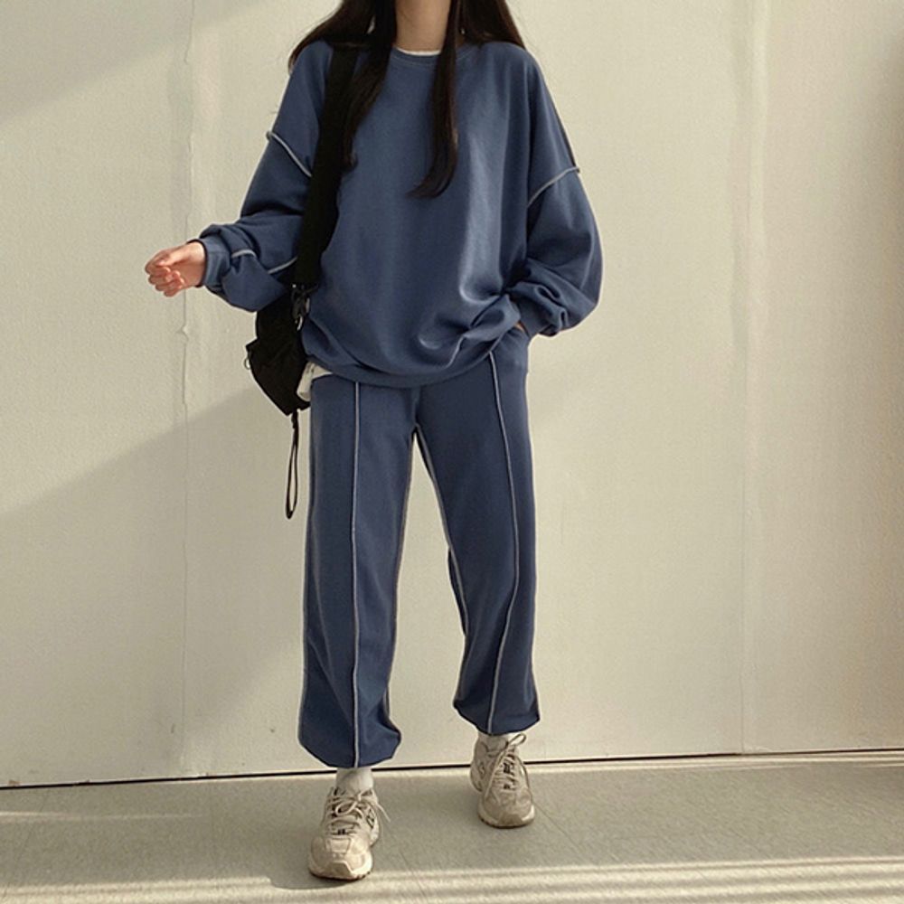 여성 오버핏 셋업 여성후드티셔츠 츄리닝 데일리