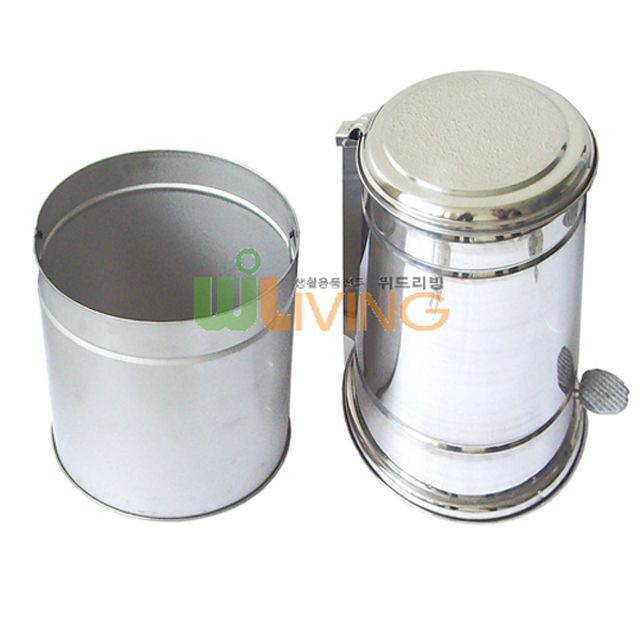 페달형 스텐휴지통20L(스텐내통포함) 사무실휴지통