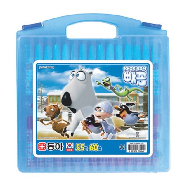 B1 동아크레파스 55색60본 남 디자인랜덤