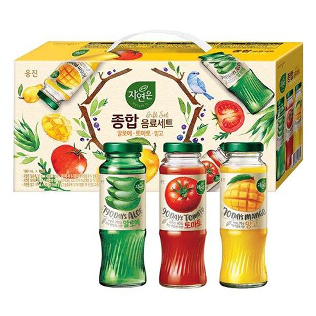 웅진 자연은 종합음료세트 180ml 12병