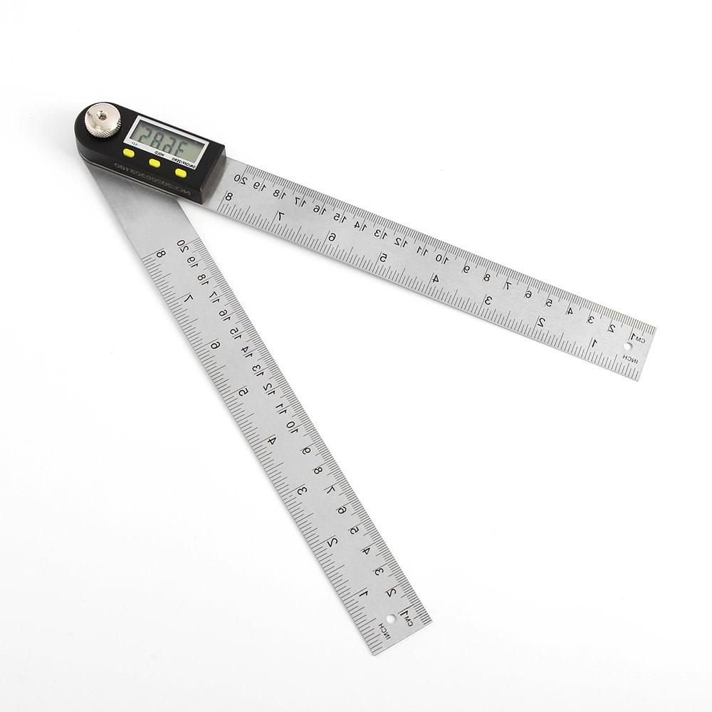 측정기 360도 디지털 각도기 20cm 목공용 스틸 자