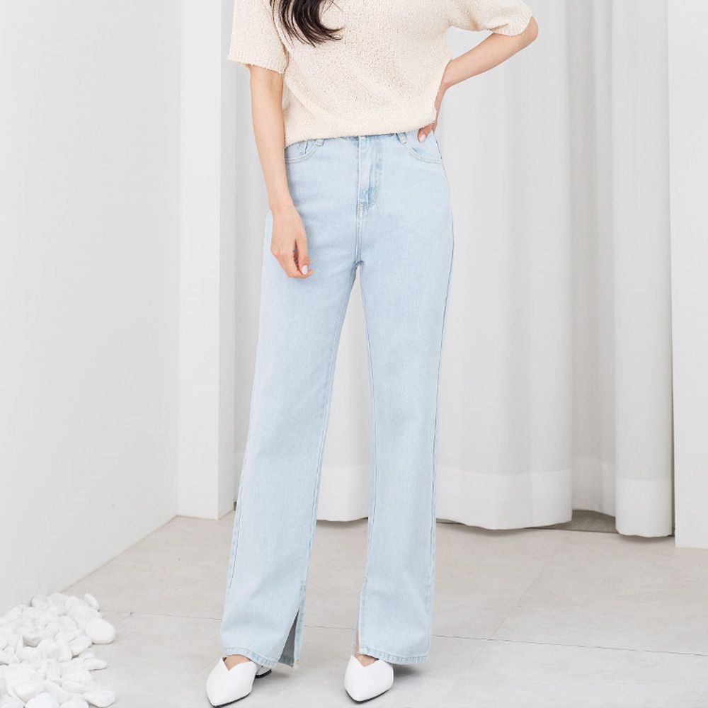연청 밑단 예쁜청바지 청바지 연청팬츠 여성 여