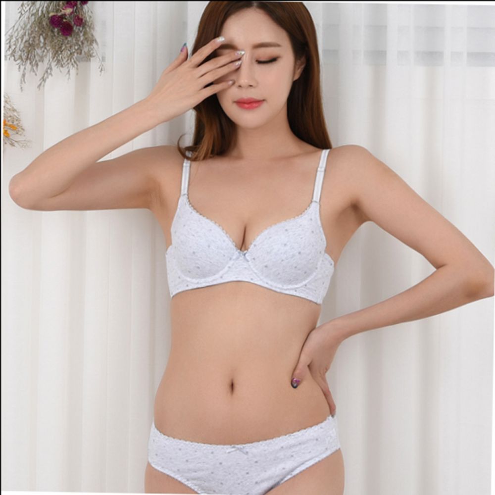 A컵 탈부착 패드 브라팬티세트 여성 속옷
