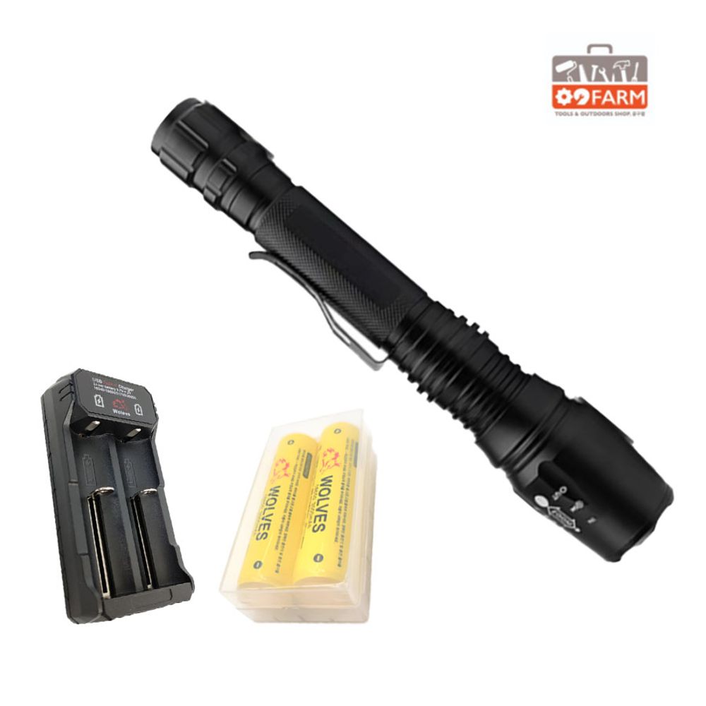 후레쉬 하이킹 캠핑 전술 4000LM CREE 손전등 풀세트