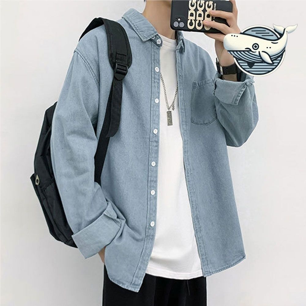 여름 데일리 청셔츠 남녀 커플 루즈핏 아날로그