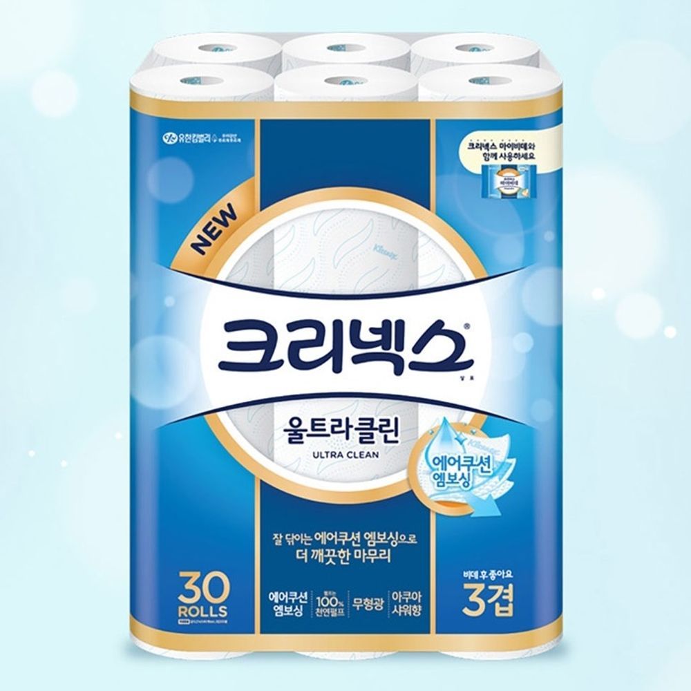 크리넥스 고급 에어쿠션 화장지 부드러운 생활
