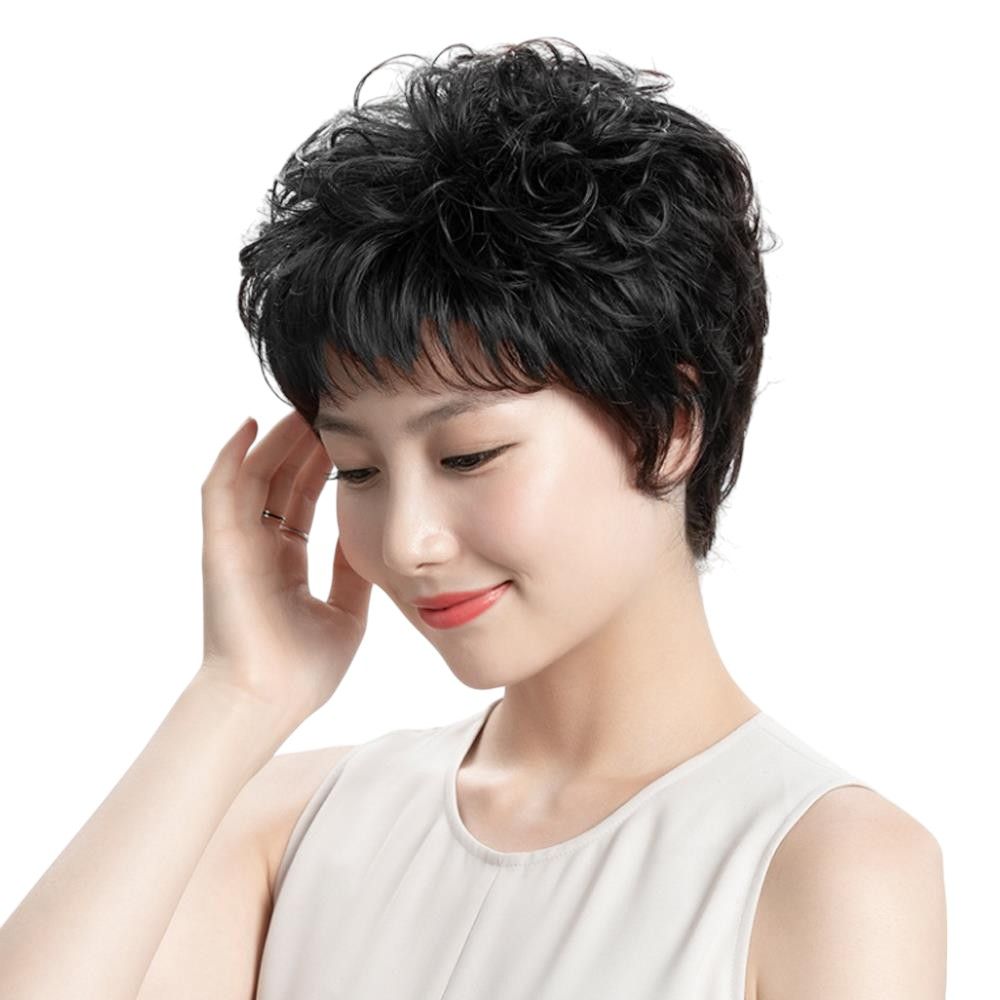 웨이브 인모 정수리가발 (블랙) JT47